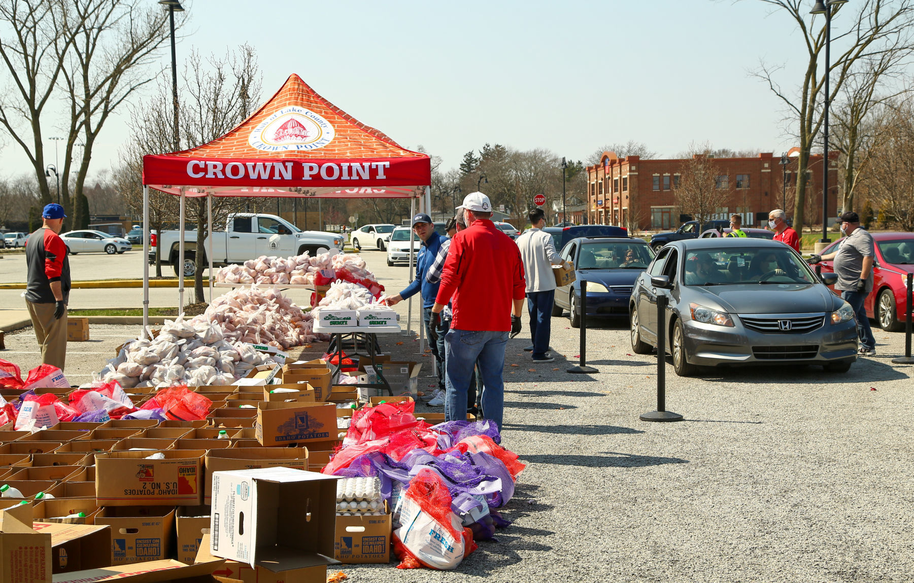 The City of Crown Point is partners with Sysco Chicago to offer a free drive-thru pantry